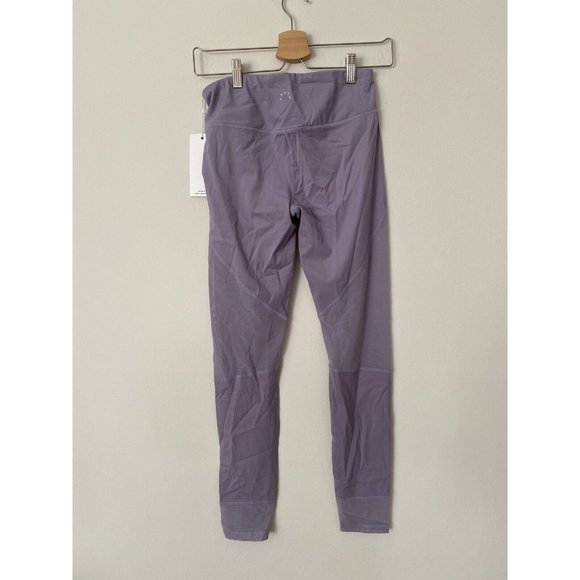 VARLEY Leggings NEW Purple Mesh Sheer Letelux Small Lilac Athleisure Yoga Studio - Picture 4 of 6